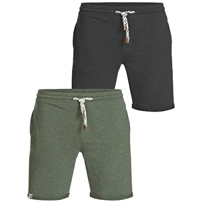 Abbildung von Indicode Jeans 2 PACK EDDY Shorts, Herren, Größe: XXL, Beetle black