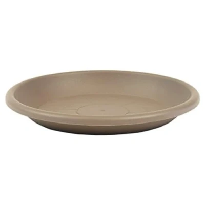 Abbildung von greemotion Blumentopfuntersetzer Taupe Untersetzer Blumen mit 34 cm Durchmesser Höhe 4,4 Pflanzkübel aus Kunststoff Pflanzenuntersetzer rund Pflanzen Untertopf