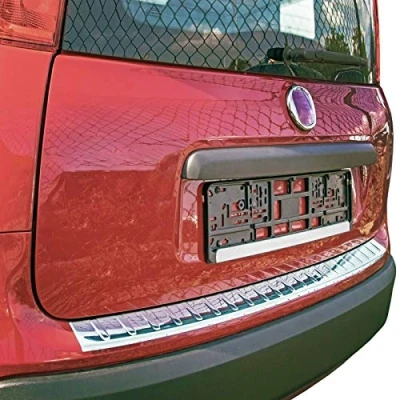 Abbildung von Ladekantenschutz Edelstahl CHROM kompatibel für FIAT PANDA 312/319 ab 2012 mit Abkantung premium Qualität von RECAMBO