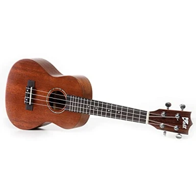 Abbildung von VOLT Ukulele Grenada, Größe: Concerto, massive Decke Mahagoni, Griffbrett: Palisander, Einlegearbeiten am Schallloch, Länge: ca. 610 mm, mit Gurtknöpfen, inkl. gefütterte Tasche
