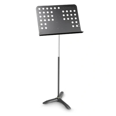 Abbildung von Gravity Orchester Notenpult mit gelochter Ablage NS ORC 2 schwarz, GNSORC2, oneSize