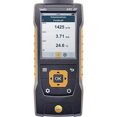 Abbildung von testo Druck Messgerät 440 dP Luftdruck, Beleuchtungsstärke, CO2, Temperatur, Windgeschwindigkeit 150 +150 hPa 0560 4402 (0560 4402)