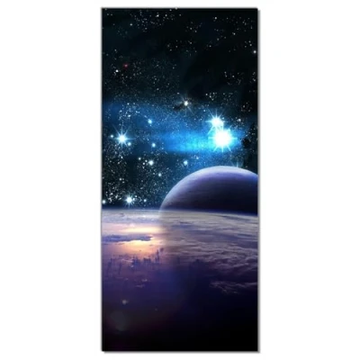 Abbildung von Wallario Selbstklebende Türtapete Planeten im Weltall Türposter 93 x 205 cm Abwischbar, rückstandsfrei zu entfernen