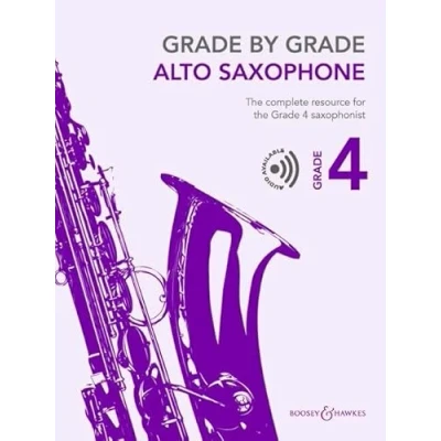 Abbildung von Grade by Alto Saxophone 4: the complete resource for 4 saxophonist. Alt Saxophon und Klavier.