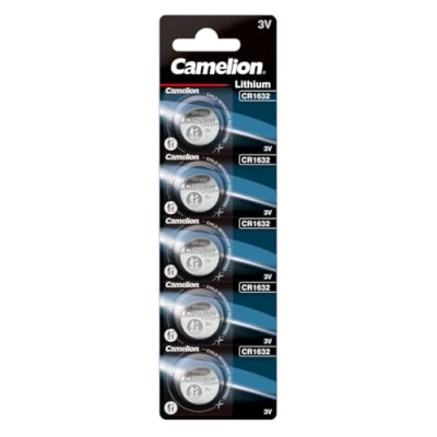 Abbildung von Camelion CR1632 Lithium Knopfzellen, 5 Stück, 3 V, [Knopfzellen]