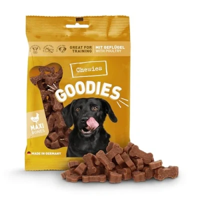 Abbildung von Chewies Hundeleckerli Training Maxi Geflügel Knöchelchen 200 g Hundesnacks zuckerfrei &amp; mit hohem Fleischanteil ideal als Trainings Leckerli für Ihren Hund