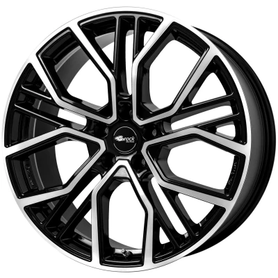 Abbildung von BROCK 5 loch 19Zoll 120mm Alufelge B41 schwarz front poliert 0580081717 Felge