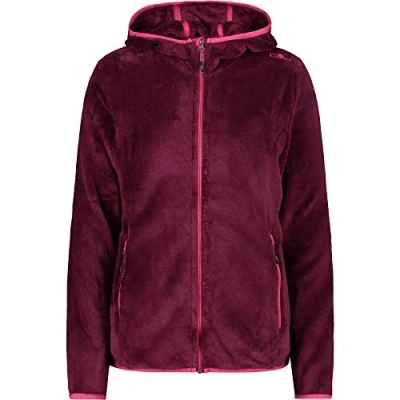 Abbildung von CMP Damen Highloft Fleecejacke mit fester Kapuze, Amaranth, D34