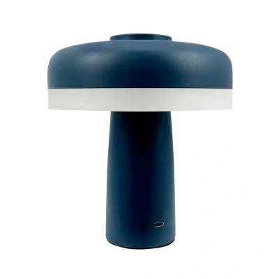 Abbildung von Dyberg Larsen LED Akku Tischlampe Porter, blau, Höhe 16 cm