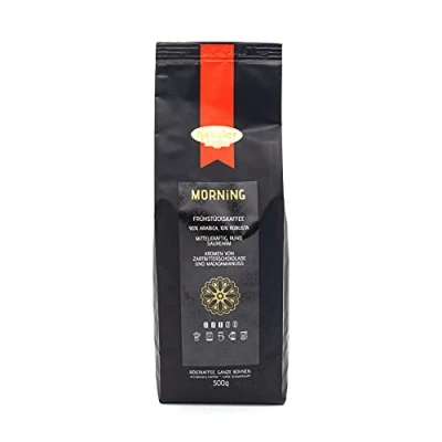Abbildung von Hensler Kaffee Morning Frühstückskaffee, Kaffeebohnen, Röstkaffee ganze Bohnen, geeignet für Vollautomaten, Filtermaschine, Handfilter und French Press, vollaromatisch, mittelkräftig, mittlere Röstung