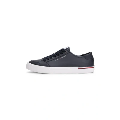 Abbildung von Tommy Hilfiger Herren Vulcanized Sneaker Core Corporate Leather Low Top, Blau (Desert Sky), 40