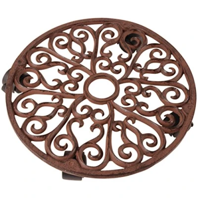 Abbildung von esschert design Pflanzenroller, Blumenroller aus Gusseisen