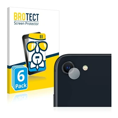 Abbildung von BROTECT Schutzglas für Apple iPhone SE 3 2022 (NUR Kameraschutz) (6 Stück) Schutzfolie Panzer Folie Glas [Extrem Kratzfest 9H, Anti Fingerprint,