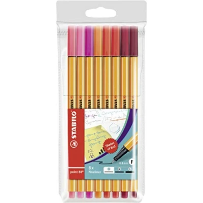 Abbildung von Fineliner STABILO point 88 8er Pack Rottöne