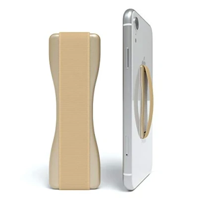 Abbildung von EAZY CASE Premium Smartphone Finger Halterung Selbstklebender Handy Griff, Smartphonehalter, Selfie Handyhalter, Fingerhalterung auch geeignet für e Reader und kleine Tablets, Gold