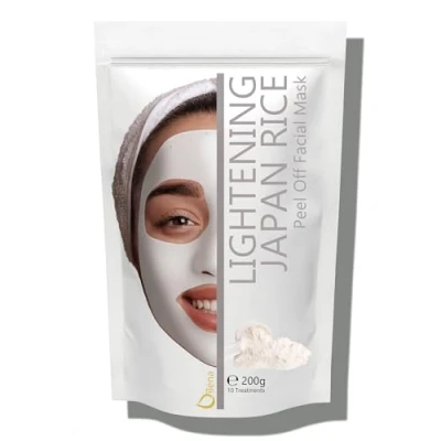 Abbildung von Alginate Peel Off Feuchtigkeitspuder Maske, Mitesserentferner Gesichtsmaske Vegan, kein Abwaschen, Peeling und Porenreinigung 200 g + freie Dosis (Bleaching Maske Japan)
