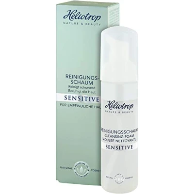 Abbildung von HELIOTROP Naturkosmetik SENSITIVE Reinigungsschaum, Befreit gründlich und sanft von Make up &amp; Verunreinigungen, Schützt vor Feuchtigkeitsverlust, Vegan, 70ml
