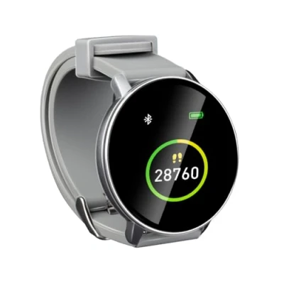 Abbildung von Umbro Fitness Tracker Bluetooth Smart Watch mit Sportfunktionen Fitnessuhr HR und Körpertemperatursensor Schrittzähler 1,3 Zoll Touchscreen Sportuhr IP68 wasserdicht Grau