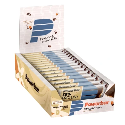 Abbildung von Powerbar 30% Protein Plus Vanilla Caramel Crisp 15x55g High Riegel Whey&amp;Casein kollagenfrei