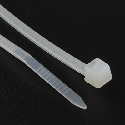 Abbildung von enTie Natur Weiß Kabel Kabelbinder 2,5 mm x 120 Nylon 66 UL zertifiziert [100 Stück] [120mm 2,5mm]