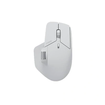 Abbildung von Rapoo MT760M kabellose Maus wireless Mouse 4000 DPI Sensor umweltfreundlicher wiederaufladbarer Akku ergonomisch PC &amp; Mac grauweiß