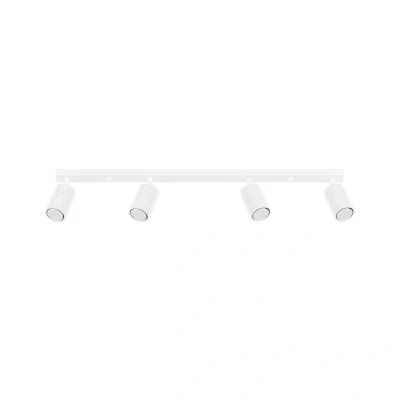 Abbildung von Deckenstrahler Karbon, weiß, Länge 81 cm, Aluminium, 4 flg.