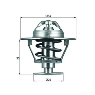 Abbildung von MAHLE ORIGINAL TX 86 76D Kühlwasserthermostat 76 54 mit Dichtung MITSUBISHI: PAJERO 1, L200 III Pickup, NISSAN: Pick Up, Navara Pickup