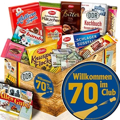 Abbildung von Wilkommen im Club 70 / Schokolade Ostpaket L/Geschenke zum 70. Geburtstag