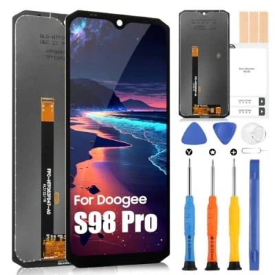 Abbildung von LCD Display für Doogee S98 / PRO Digitizer Touchscreen Assembly mit Reparaturwerkzeug Set (6,3 Zoll, Schwarz)