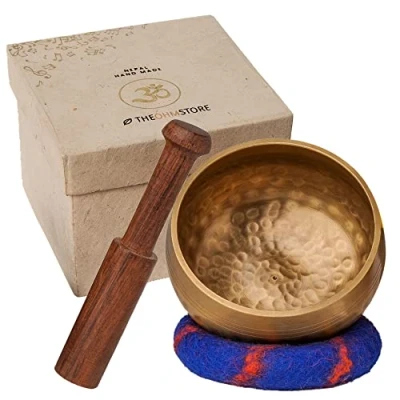 Abbildung von Set Tibetische Klangschalen Handgefertigt in Nepal für Heilung und Bewusstheit Meditationsklangschale (Set Mit Geschenkkarton)