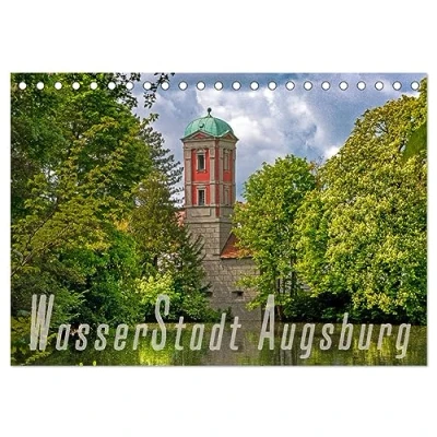 Abbildung von WasserStadt Augsburg (Tischkalender 2025 DIN A5 quer), CALVENDO Monatskalender