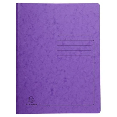 Abbildung von Exacompta 240228E Spiralhefter aus extra starkem Colorspan Karton für DIN A4 24 x 32cm bedruckt bis zu 300 Blatt violett Hefter ideal Büro und Schule