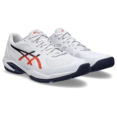 Abbildung von Asics Solution Swift Multicourt Tennisschuh, Herren, Größe: 42.5, White nova orange Schuhe