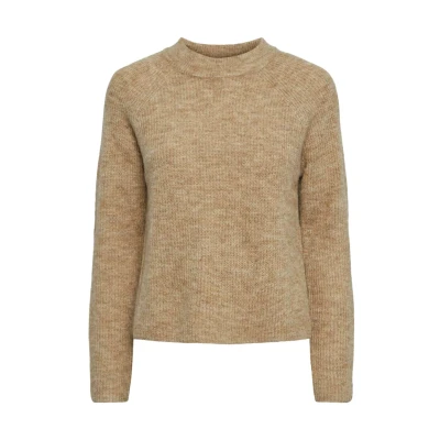 Abbildung von Pieces Pcellen Oneck Strickpullover, Damen, Größe: 34, Fossil