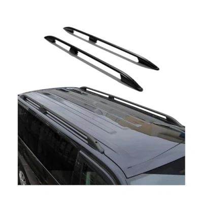 Abbildung von OMAC Dachreling Dachträger kompatibel mit VW Multivan T5 Caravelle 2003 2015 Langer Alu Schwarz