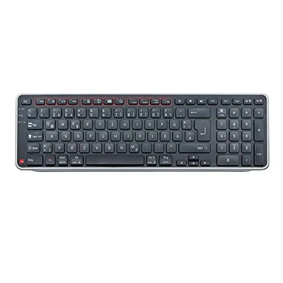 Abbildung von Contour Balance Keyboard Bluetooth Tastatur kabellos mit USB Dongle QWERTZ Layout Super Flache Funktastatur Nummernblock + Mediatasten Für Zuhause und Arbeit Windows Mac