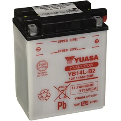 Abbildung von YUASA BATTERIE YB14L B2 offen ohne Saeure, 134 mm x 89 166