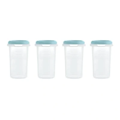 Abbildung von Miniland Set 4 Hermisized Ocean 330 ml Stück luftdichte Behälter mit Maßeinteilung, sicher, robust und spülmaschinenfest, mikrowellen gefriergeeignet, Kollektion Terra.