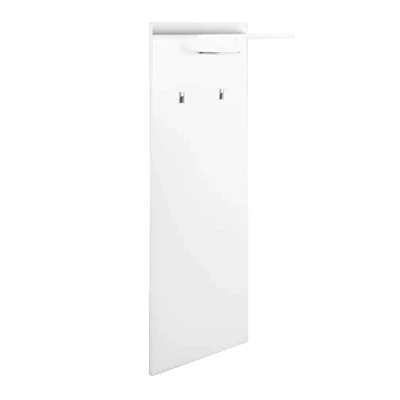 Abbildung von byLIVING Wandpaneel Jakob/Garderoben Paneel in Weiß/Melamin Beschichtung/Kleiderstange, 2 Haken und Regal/Platzsparende Wandgarderobe/Garderoben Set/B 48, H 140, T 28 cm