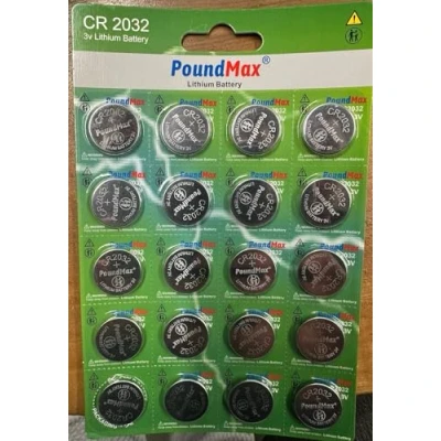 Abbildung von PoundMax 2032 CR2032 DL2032 ECR2032 Lithium Knopfzellenbatterien, 3 V, 20 Stück