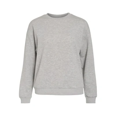 Abbildung von VILA L S NOOS Sweatshirt, Damen, Größe: Small, Light grey melange