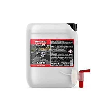 Abbildung von Brestol Cockpitmilch 5 Liter inkl. Auslaufhahn 51 mm Cockpitpflegemilch Cockpitreinigungsmilch Innenraumpflege Tiefenpflege Kunststoffpflege Gummipflege Cockpitpflege Vinypflege