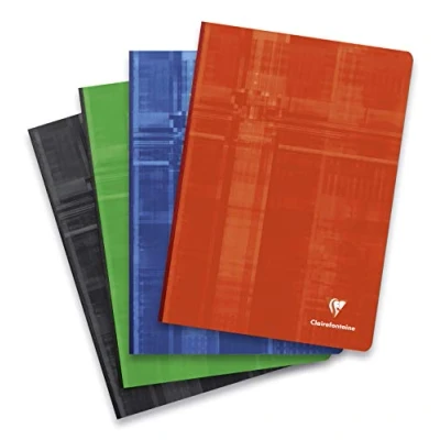 Abbildung von 5 x Clairefontaine Kladde A4 96 Blatt Seyes Lineatur farbig sortiert