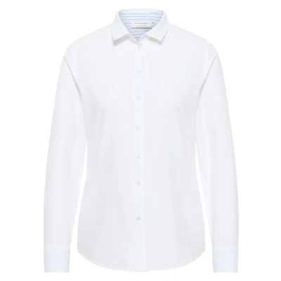 Abbildung von ETERNA Regular Fit Bluse Langarm Hemdkragen weiß Gr. 34