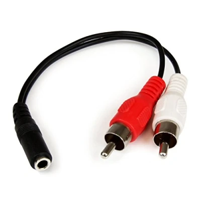 Abbildung von StarTech.com Audio Kabel (3,5 mm Klinke auf 2 x Cinch Stecker, Klinkenbuchse Cinch, RCA Y Kabel)