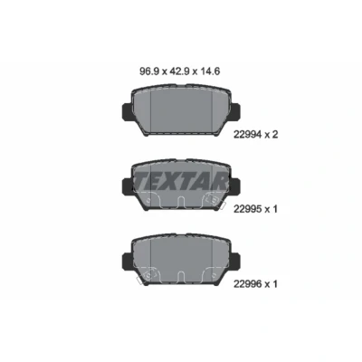 Abbildung von TEXTAR 2299401 Bremsbelagsatz mit akustischer Verschleißwarnung MITSUBISHI: Eclipse Cross