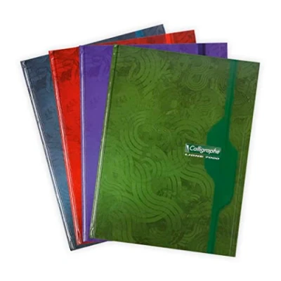Abbildung von Clairefontaine 7286C Notizbuch mit Hardcover, DIN A4+, 24 x 32cm, französische Lineatur, 288 Seiten, 1 Stück, farbig sortiert