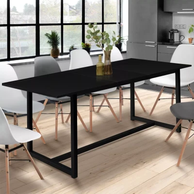 Abbildung von IDMarket Esstisch, ausziehbar, rechteckig, Delson, für 6 10 Personen, Industriedesign, 160 200 cm