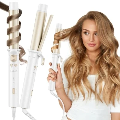 Abbildung von ANLAN Lockenstab Automatisch, 32mm Große Locken mit 4 Temperaturstufen (160220C), Keramik Hair Curler 12 cm extra langem Heizstab, 30 Sek. Schnellaufheizung für Lange &amp; Kurze Haare