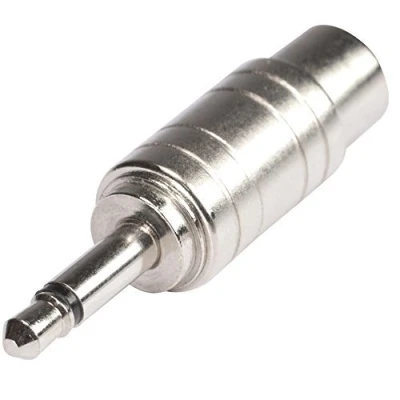 Abbildung von HICON Adapter Miniklinke 3,5mm Stecker Male auf Cinch RCA Buchse Female Mono HI JM3CI MF